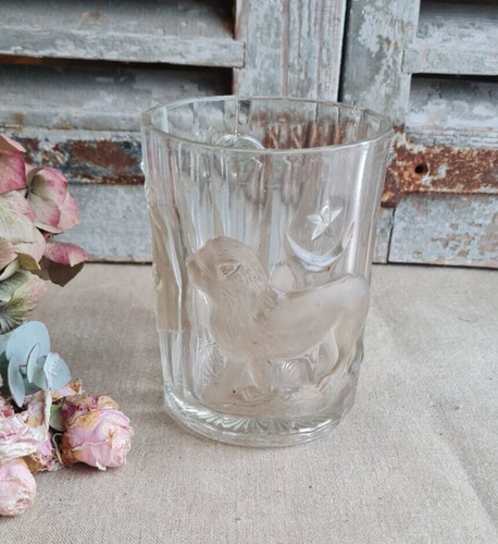 Ancienne chope verre moule - chope,